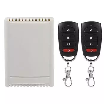 12 В 4-позиционный беспроводной пульт дистанционного управления, беспроводной релейный приемник, передатчик, замена