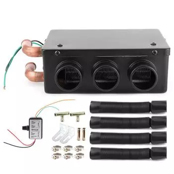 12 В 50 Вт автомобильный обогреватель с 3 отверстиями, портативный, зимний, быстрый нагрев, удаление наледи, бесшумный автомобильный размораживатель, автоматический подогрев, 12 В автомобильный обогреватель чёрный