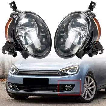 12 В 55 Вт светодиодные противотуманные фары дневного света DRL для Volkswagen VW GOLF MK6 2009-2011 JETTA MK6 2012-2014 противотуманные фары чёрный