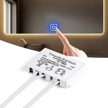 12 В 5 А зеркало для макияжа в ванной комнате светодиодный сенсорный диммерный переключатель емкостный CCT с регулируемой яркостью для туалетного столика подсветка зеркала