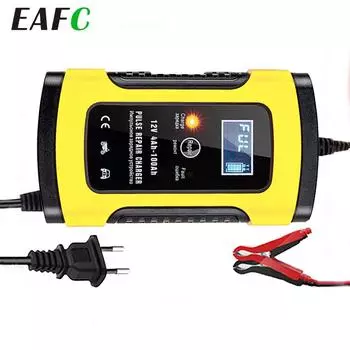 12 В 6 А полностью автоматическое зарядное устройство для автомобильных аккумуляторов Power Pulse Ремонтные зарядные устройства для влажных и сухих свинцово-кислотных аккумуляторов Цифровой ЖК-дисплей