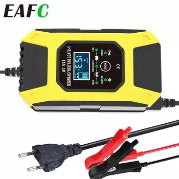 12 В, 7 А, полностью автоматическое умное зарядное устройство, 7-ступенчатое для кальциевого геля AGM, мокрая свинцово-кислотная батарея, зарядное устройство для ремонта автомобиля, мотоцикла 220x110x65mm
