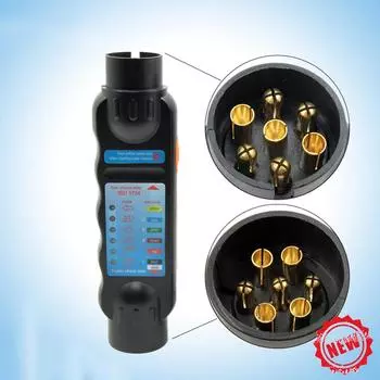 12 В 7-контактный разъем для автомобильного грузовика, прицепа, тестер, схема подключения, световой тестовый инструмент, автомобильный аксессуар