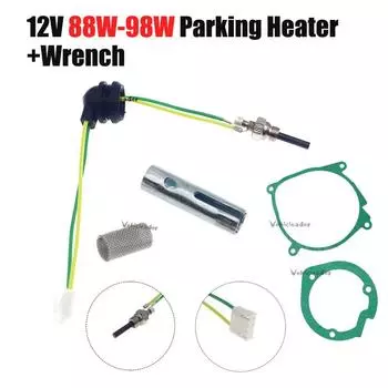 12 В 88 Вт-98 Вт автомобильный грузовик лодка стояночный обогреватель керамический штифт свеча накаливания подходит Eberspacher D2 D4 D4S воздушный дизельный стояночный обогреватель часть + гаечный ключ