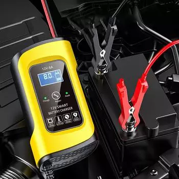 12 В 8 А Автомобильное зарядное устройство с ЖК-дисплеем Умное полностью автоматическое зарядное устройство Цифровое импульсное зарядное устройство для ремонта Автомобильные инструменты