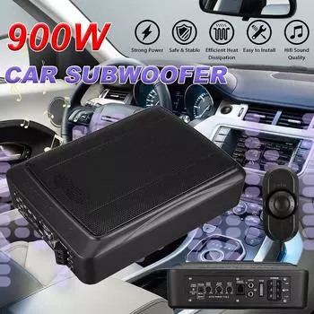 12 В 900 Вт 10-дюймовый автомобильный HIFI-усилитель сабвуфер автомобильный аудио тонкий активный сабвуфер автомобильный сабвуфер without treble