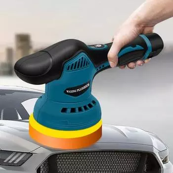 12 В электрическая машина для полировки автомобиля, автоматическая машина для полировки воском, 5500 об/мин, 8-скоростной регулируемый инструмент для очистки автомобиля синий