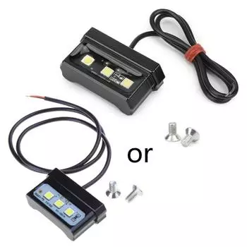 12 В алюминиевый номерной знак фонарь рамка задний фонарь для универсального мотоцикла жёлтый