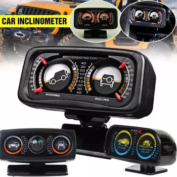 12 В автомобиль для компаса, измеритель уровня баланса, угла наклона, двухствольная подсветка, инклинометр со светодиодной подсветкой чёрный