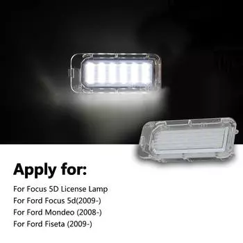 12 В автомобильные фонари номерного знака для Ford Focus MK2 MK3 Fiesta Mondeo MK4 C Max MK1 Kuga Galaxy T10 светодиодные лампы автомобильные аксессуары