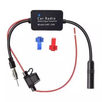 12 В автомобильный антенный усилитель сигнала AM FM радио антиинтерференционное усиление для ANT208