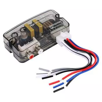 12 В автомобильный аудио конвертер RCA стерео от высокой до низкой регулируемой частоты линейный динамик преобразователь уровня адаптера