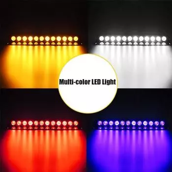 12 В автомобильный аварийный стробоскоп 12 светодиодный световой сигнал для транспортных средств грузовик красный/синий/белый предупреждающий мигающий фонарь лобовое стекло сборка маячок красный