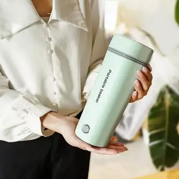 12 В автомобильный чайник, водонагреватель, интегрированный герметичный дизайн, предохранительный клапан, 96 Вт, высокая мощность, быстрый нагрев, портативная электрическая чашка Car plug зелёный