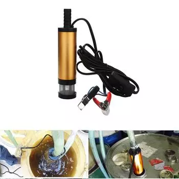 12 В автомобильный погружной насос для перекачки дизельного топлива, воды и масла, насос для кемпинга золотой