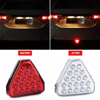 12 В автомобильный треугольный красный светодиодный фонарь в стиле F1 для третьего заднего бампера, универсальный стоп-сигнал для автомобиля, аксессуары