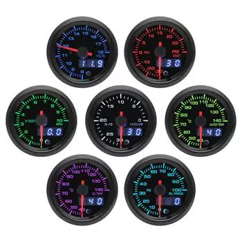 12 В бензиновый автомобильный вольтметр 2 52 мм/вакуум/температура воды/турбонаддув/давление масла/температура масла/обороты в минуту тахометр для 4/6/8 цилиндров