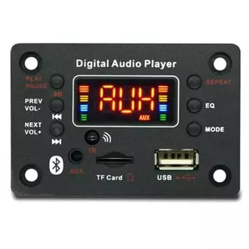 12 В беспроводной Bluetooth 5.0 Mp3 Wma декодер плата автомобильный аудио Usb Tf Fm радио модуль цветной экран Mp3-плеер с пультом дистанционного управления