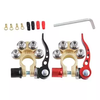 12 В быстросъемные клеммные разъемы с зажимом для положительных и отрицательных клемм аккумуляторной батареи автомобиля, комплект для подключения автомобильной лодки CHINA