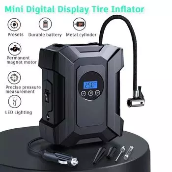 12 В быстрый автомобильный надувной насос со светодиодной подсветкой, воздушный компрессор, надувной насос для автомобилей, велосипедов, мотоциклов, 3 варианта стиля