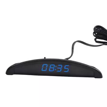 12 В цифровой высоко- и низкотемпературный устойчивый автомобильный светодиодный сигнал тревоги электронные автомобильные часы вольтметр термометр 3 в 1 CHINA