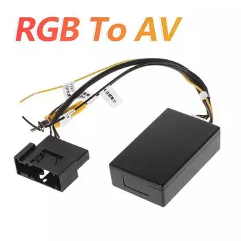 12 В декодер парковочной камеры RGB в AV интерфейс камеры заднего вида преобразователь сигнала камеры заднего вида для VW RCD510 RNS510 RNS315 чёрный