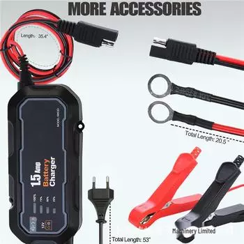 12 В интеллектуальное зарядное устройство для свинцово-кислотных аккумуляторов для автомобилей и мотоциклов, 150 мА