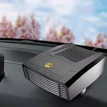 12 В Электрический Автомобильный Нагреватель Воздухоохладитель 120-150 Вт Автомобильный Охлаждающий Вентилятор Вращающийся Автомобильный Нагреватель и Охлаждающий Вентилятор для Зимней Влажной Погоды чёрный