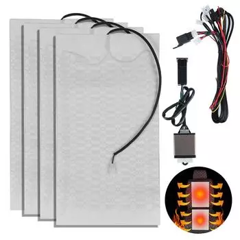 12 В карбоновое волокно 2 циферблата 5 переключателей уровня 2 сиденья 4 накладки подогрев сиденья универсальный автомобильный подогреватель сиденья зимние чехлы для сидений