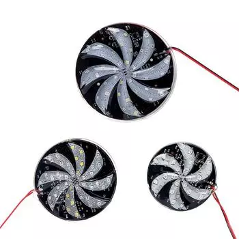 12 В красочные декоративные модифицированные огни ветряной мельницы, огни огненного колеса, атмосферная лампа для стайлинга автомобилей, мотоциклов, автомобилей, 6/8/10 см, вспышка, светодиодный стробоскоп 6cm