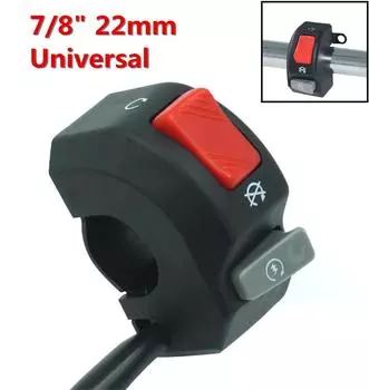 12 В мотоциклетный руль 7/8 дюйма, фара, противотуманный фонарь, звуковой сигнал, ВКЛ. ВЫКЛ., стартовый выключатель