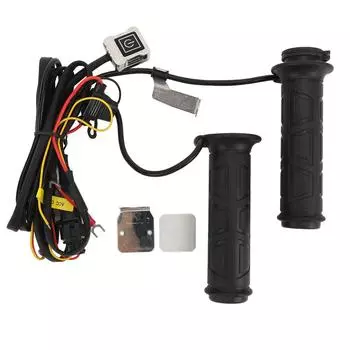 12 В мотоциклетный руль с подогревом, резина, 6 уровней температуры, функция памяти, управление ACC, электрический подогрев