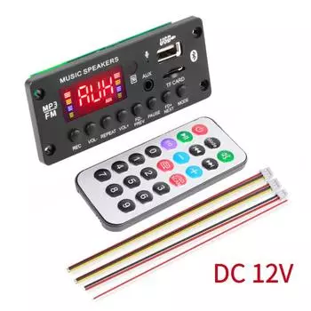 12 В MP3 WMA декодер плата Bluetooth 5,0 автомобильный MP3-плеер USB модуль записи FM AUX радио для автомобильного динамика громкой связи аудио усилитель