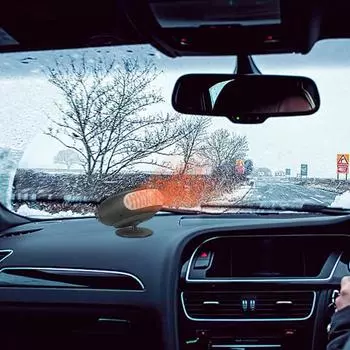 12 В нагреватель для автомобиля, регулируемый автомобильный воздушный обогреватель, автомобильный обогреватель для лобового стекла, портативный подключаемый автомобильный обогреватель для лобового стекла чёрный