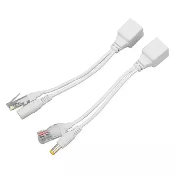 12 В POE-сплиттер-адаптер, стабильный, простой в установке, подключай и работай, водонепроницаемый POE-сплиттер-адаптер, мужской белый