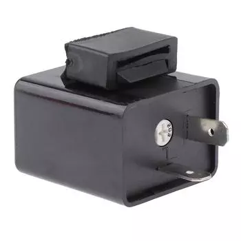 12 В Регулируемая частота поворотников мигающий индикатор 2-контактный светодиодный мигающий реле для аксессуаров для мотоциклов чёрный