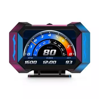 12 В спидометр OBD GPS Head Up Display Car HUD Акселерометр Счетчик наклона Часы KMH RPM Пробег Датчик P25 Автомобильный монитор 3 дюйма Сигнализация превышения скорости P25