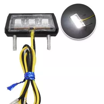 12 В светодиодный фонарь номерного знака, светодиодный задний фонарь номерного знака, универсальные пластиковые белые световые индикаторы, часть мотоцикла CHINA