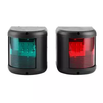 12 В светодиодный навигационный фонарь водонепроницаемый зеленый правый борт красный левый бортовой фонарь для морской лодки яхты черный