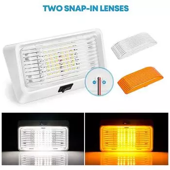 12 В светодиодный светильник для крыльца автофургона с выключателем, водонепроницаемый настенный светильник для автодома, прицепа, кемпера, тентовые лампы M8C3 оранжевый