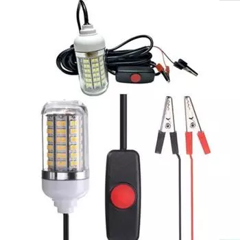 12 В светодиодный зеленый подводный погружной светильник для ночной рыбалки Crappie Shad Squid