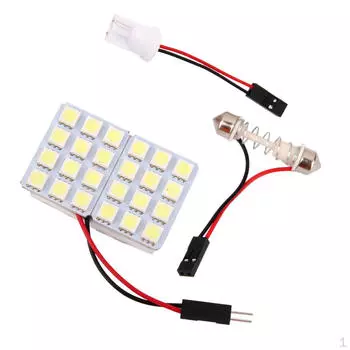 12 В T050 24-SMD светодиодная гирлянда для внутреннего освещения, лампа BA9S