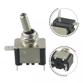 12 В тумблер включения/выключения с подсветкой для гоночных и раллийных автомобилей зелёный