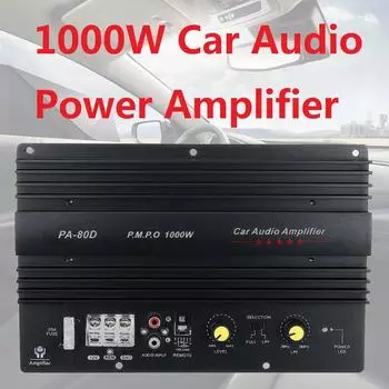 12 В Универсальная 1000 Вт Плата усилителя PA-80D Моно Автомобильные Аудио Усилители Мощные Басовые Сабвуферы Усиление Звука Для Автомобиля Моди чёрный