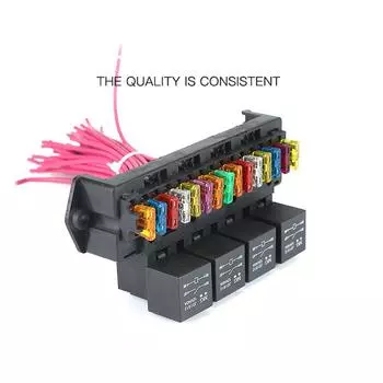 12 В водонепроницаемый 15-контактный держатель предохранителя ATC/ATO, универсальный комплект релейной коробки с предохранителями реле и проводкой для автомобиля, грузовика, лодки Poland