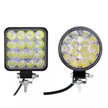12 В водонепроницаемый светодиодный рабочий световой бар квадратный прожектор 42 Вт 48 Вт рабочий свет фара для грузовика внедорожный ночной вождения свет для внедорожника