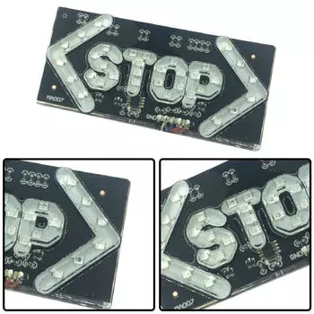 12 В задний фонарь мотоцикла, светодиодный стоп-сигнал, замена указателя поворота, прочное предупреждение для внедорожников 10x4.5cm