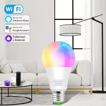 12 Вт/15 Вт/18 Вт WiFi умная лампа CozyLife E27 85-265 В RGBCW светодиод работает с Alexa Google Home Yandex Alice музыкальный ритм с регулировкой яркости