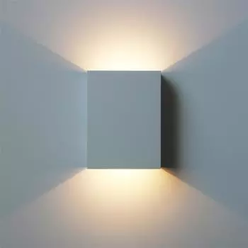 12 Вт светодиодный настенный светильник для помещений, современный домашний настенный светильник, алюминиевый проход, коридор, спальня, гостиная, освещение, декоративные светодиодные настенные светильники 12W&Warm White (2700-3500K)&160 x 120 x 50mm белый