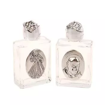 12 видов стеклянных бутылок для святой воды с изображением Иисуса, религиозная бутылка с изображением креста, бутылка со скульптурой христианской Девы Марии, многоразовая бутылка для святой воды D